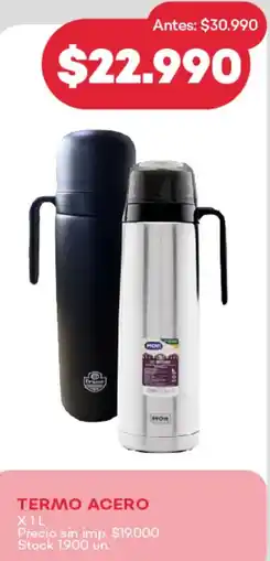 Supermercados Tadicor Termo acero oferta