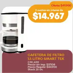Supermercados Tadicor Smart tek cafetera de filtro oferta