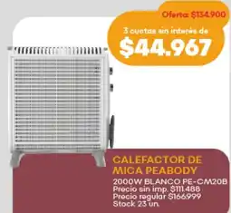 Supermercados Tadicor Calefactor de mica peabody oferta