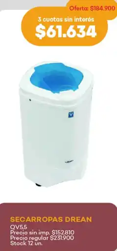 Supermercados Tadicor Drean secarropas oferta