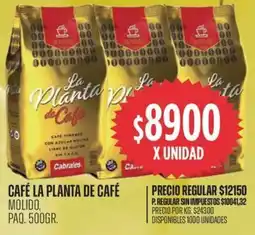 Supermercados Vea La planta de café molido, paq. oferta