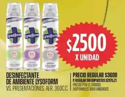 Supermercados Vea Lysoform desinfectante de ambiente oferta