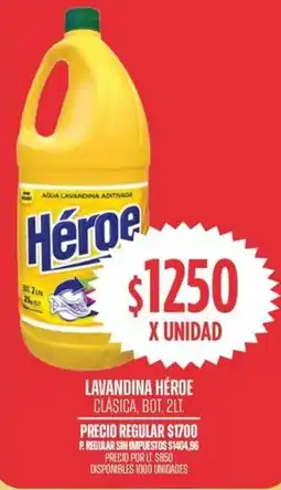 Supermercados Vea Lavandina héroe clásica, bot. oferta