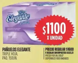 Supermercados Vea Elegante pañuelos triple hoja oferta