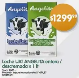 Supermercados Buenos Días Angelita leche uat entera / descremada oferta