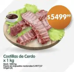 Supermercados Buenos Días Costillas de cerdo oferta