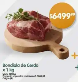 Supermercados Buenos Días Bondiola de cerdo oferta