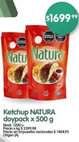 Supermercados Buenos Días Natura ketchup doypack oferta