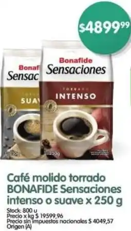 Supermercados Buenos Días Bonafide café molido torrado sensaciones intenso o suave oferta