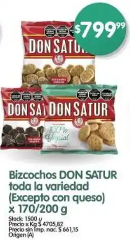 Supermercados Buenos Días Don satur bizcochos toda la variedad oferta