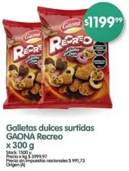Supermercados Buenos Días Gaona galletas dulces surtidasrecreo oferta