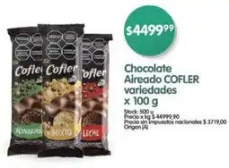 Supermercados Buenos Días Cofler chocolate aireado variedades oferta