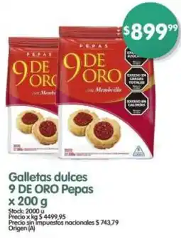 Supermercados Buenos Días 9 de oro pepas galletas dulces oferta