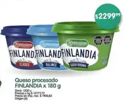 Supermercados Buenos Días Finlandia queso procesado oferta
