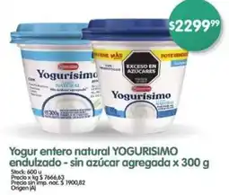 Supermercados Buenos Días Yogurisimo yogur entero natural oferta