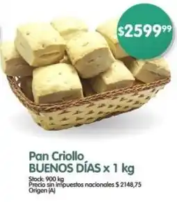 Supermercados Buenos Días Buenos días pan criollo oferta