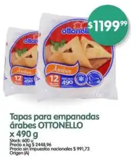 Supermercados Buenos Días Ottonello tapas para empanadas árabes oferta