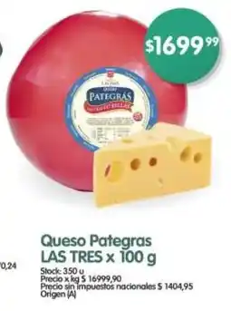 Supermercados Buenos Días Las tres queso pategras oferta