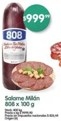Supermercados Buenos Días Milán 808 salame oferta