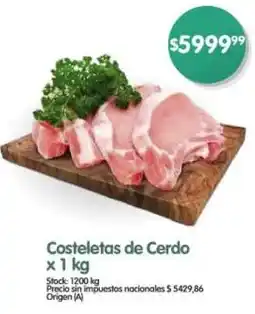 Supermercados Buenos Días Costeletas de cerdo oferta