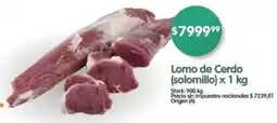 Supermercados Buenos Días Lomo de cerdo oferta