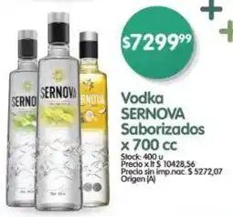 Supermercados Buenos Días Sernova vodka saborizados oferta