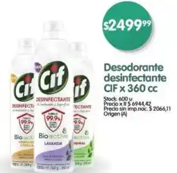 Supermercados Buenos Días Cif desodorante desinfectante oferta