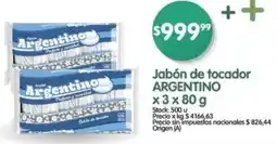 Supermercados Buenos Días Argentino jabón de tocador oferta