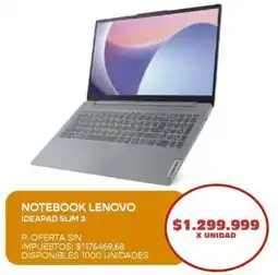 Supermercados Vea Lenovo notebook ideapad slim 3 oferta