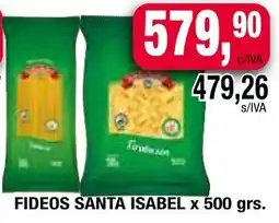 Maxiconsumo Santa isabel fideos oferta
