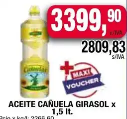 Maxiconsumo Girasol aceite cañuela oferta