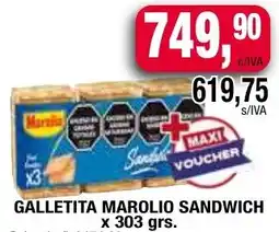 Maxiconsumo Marolio sandwich galletita oferta