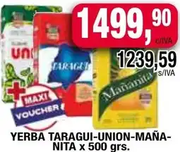 Maxiconsumo Mañanita yerba taragui-union-maña- nita oferta