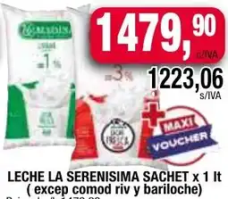 Maxiconsumo La serenisima sachet leche oferta