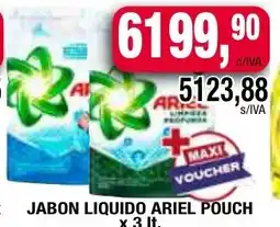 Maxiconsumo Ariel pouch jabon liquido oferta