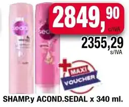 Maxiconsumo Sedal shampoo y acond oferta