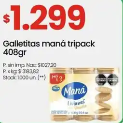 Changomas Maná galletitas tripack oferta