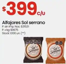 Changomas Sol serrano alfajores oferta