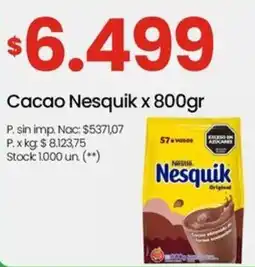 Changomas Nesquik cacao oferta