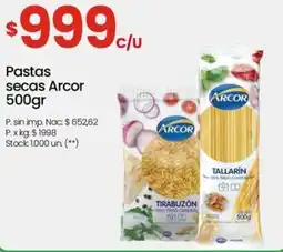 Changomas Arcor pastas secas oferta