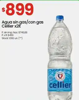 Changomas Cellier agua sin gas/con gas oferta