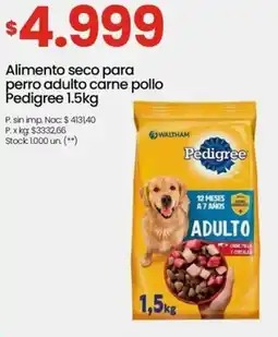 Changomas Pedigree alimento seco para perro adulto carne pollo oferta