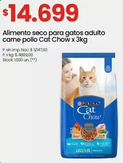 Changomas Purina cat chow alimento seco para gatos adulto carne pollo oferta