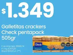 Changomas Check galletitas crackers pentapack oferta