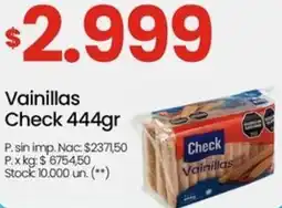 Changomas Check vainillas oferta