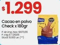 Changomas Check cacao en polvo oferta