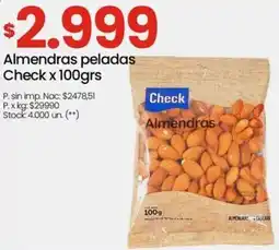 Changomas Check almendras peladas oferta