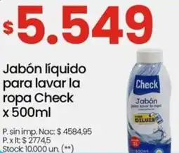 Changomas Check jabón líquido para lavar la ropa oferta