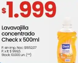 Changomas Check lavavajilla concentrado oferta
