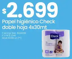 Changomas Check papel higiénico doble hoja oferta
